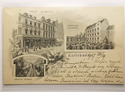 Karlovy Vary v roce uvedeném jako 1907